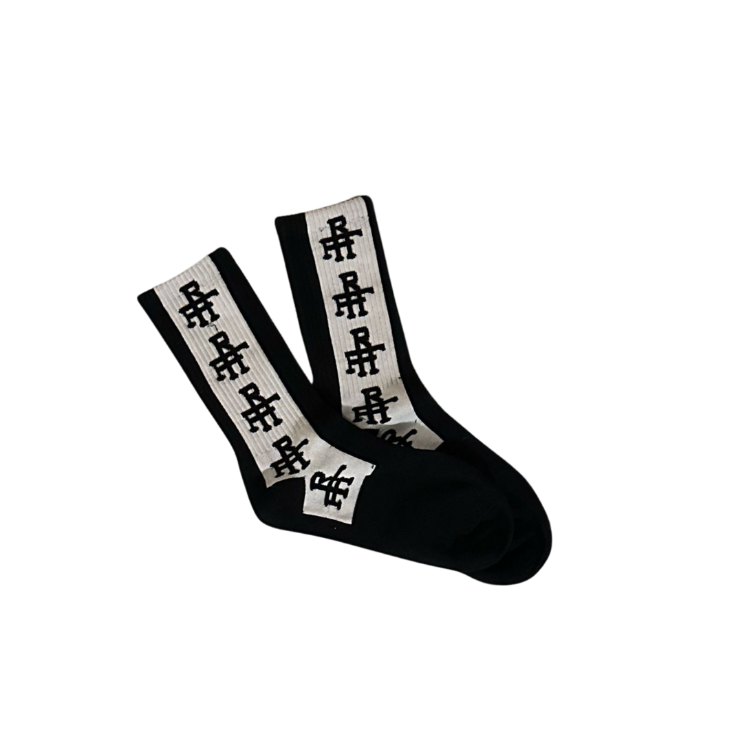 RF Black and white socks